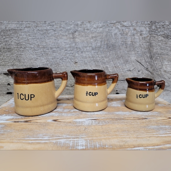 Unique Vintage Kitchen Vintage Dripware Brown Stoneware Pottery